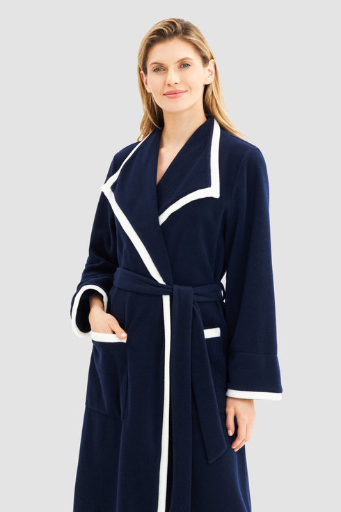 Féraud – Wickel-Bademantel mit Taschen Navy