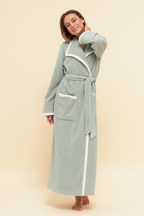 Féraud – Wickel-Bademantel mit Taschen MILKY GREEN