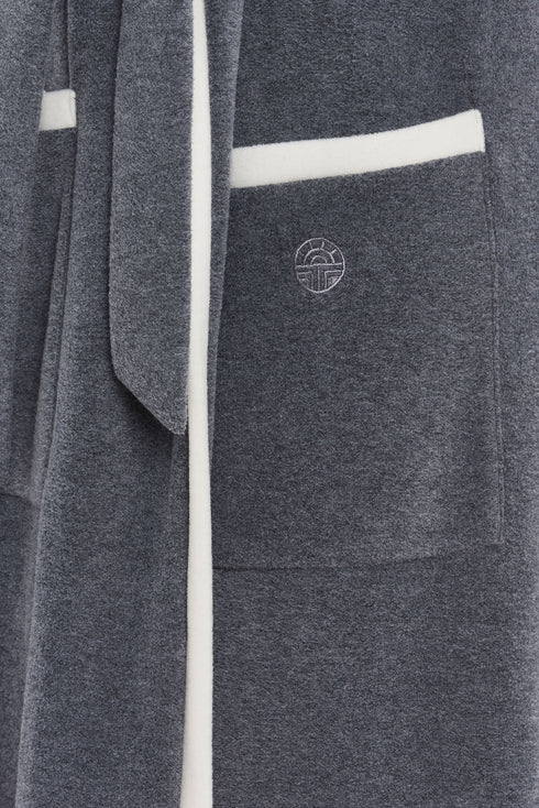 Féraud – Wickel-Bademantel mit Taschen HEATHER DARK GREY
