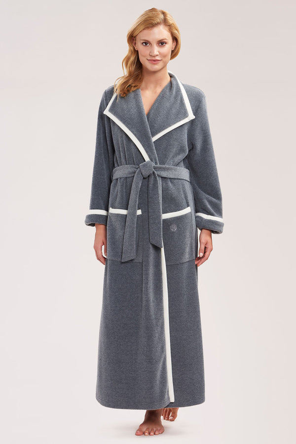 Féraud – Wickel-Bademantel mit Taschen HEATHER DARK GREY