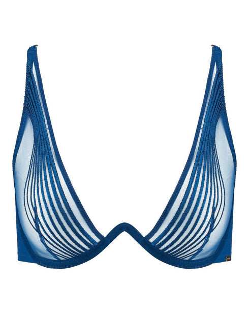 AUBADE Einbügel-Triangel-BH SUMPTUOUS WAVES Imperial Blue