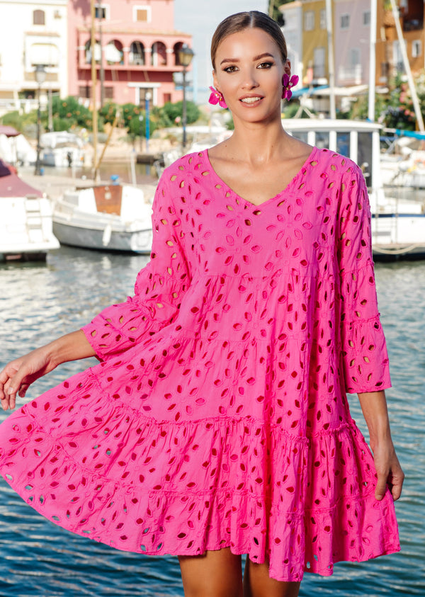 Dress Fuchsia 4070 F FRESH COTTON
