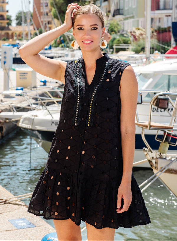 Kleid Schwarz 4080 F FRESH COTTON EXCLUSIVE Black / S