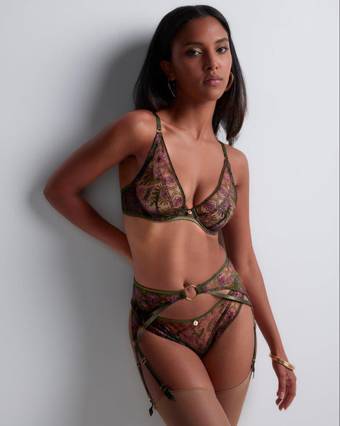 AUBADE Strumpfhalter SOUND OF HEART Dark Garden