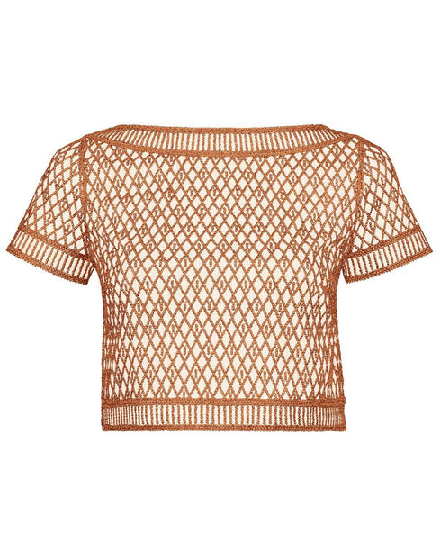 AUBADE Top mit kurzen Ärmeln STARDUST DREAM Amber Gold