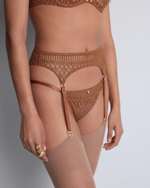 AUBADE Strumpfhalter STARDUST DREAM Amber Gold