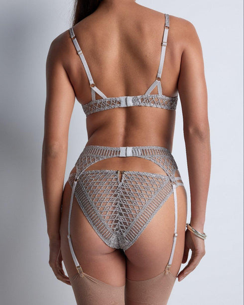 AUBADE Strumpfhalter STARDUST DREAM Cosmos Silver