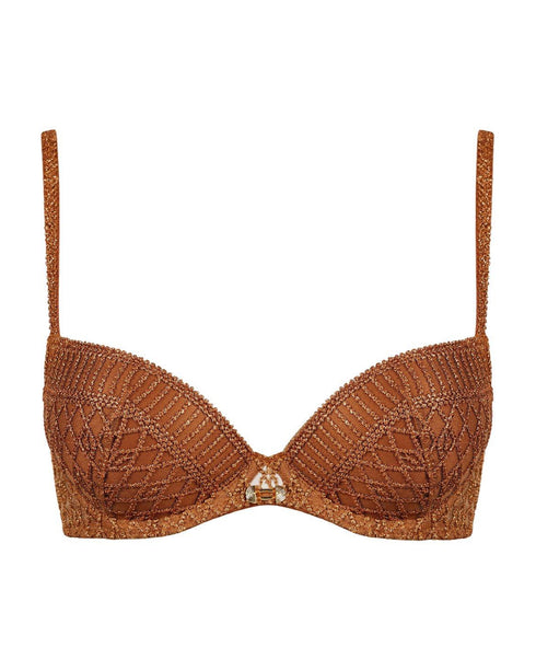 AUBADE Gemoldeter Push-Up BH STARDUST DREAM Amber Gold
