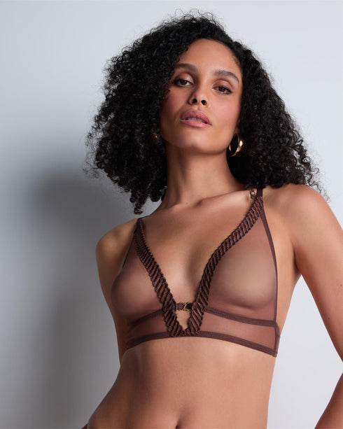 AUBADE Triangel-BH SHEER EMOTION Sepia