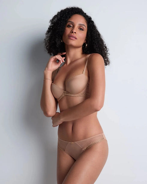 AUBADE Rio Slip SHEER EMOTION Sand