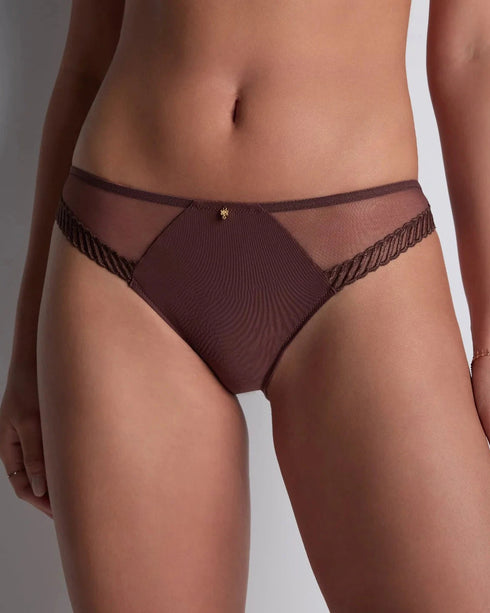 AUBADE Rio Slip SHEER EMOTION Sepia