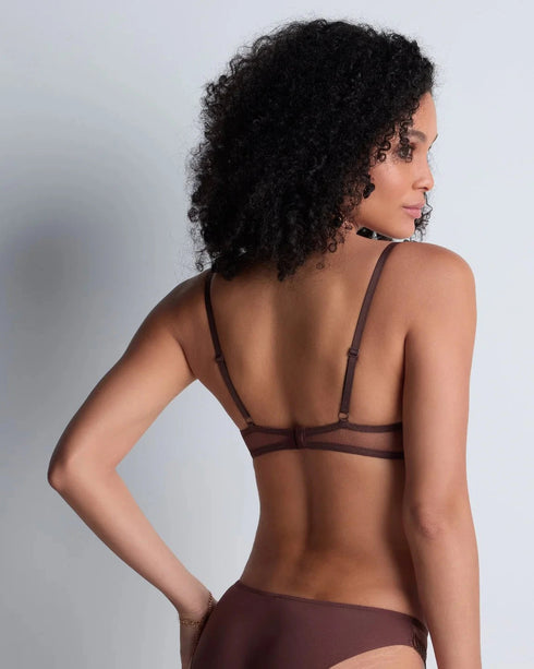 AUBADE Rio Slip SHEER EMOTION Sepia