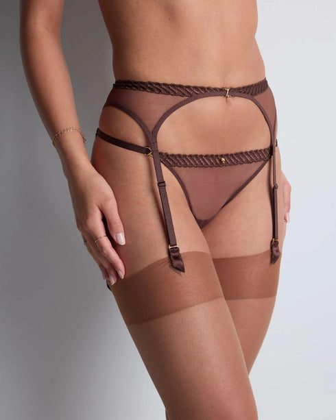 AUBADE Strumpfgürtel SHEER EMOTION Sepia