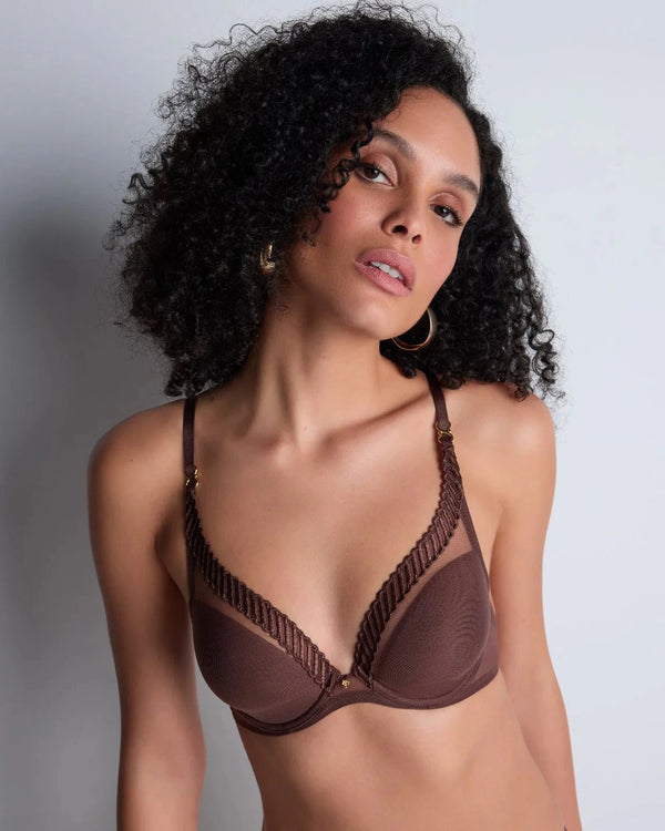 AUBADE Bügel-Triangel BH SHEER EMOTION Sepia