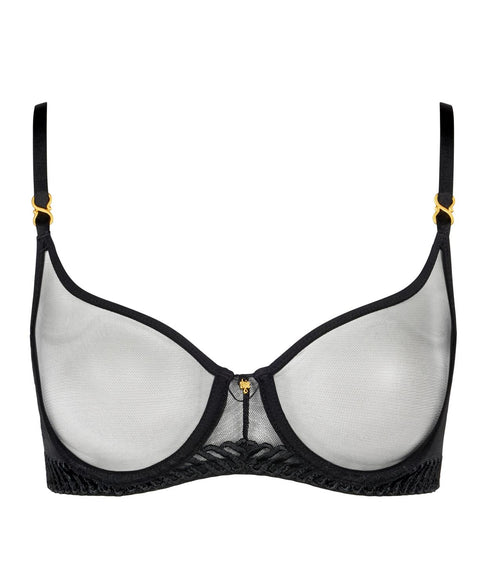 AUBADE Sheer Emotion Demi-Cup Bra Black