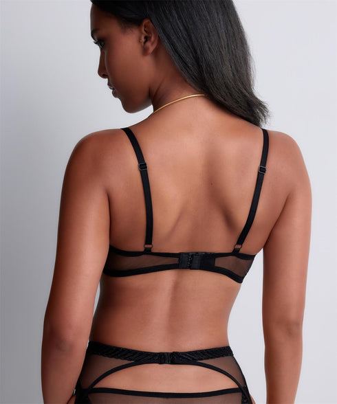 AUBADE Sheer Emotion Demi-Cup Bra Black