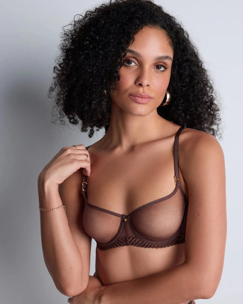 AUBADE Halbschalen-BH SHEER EMOTION Sepia