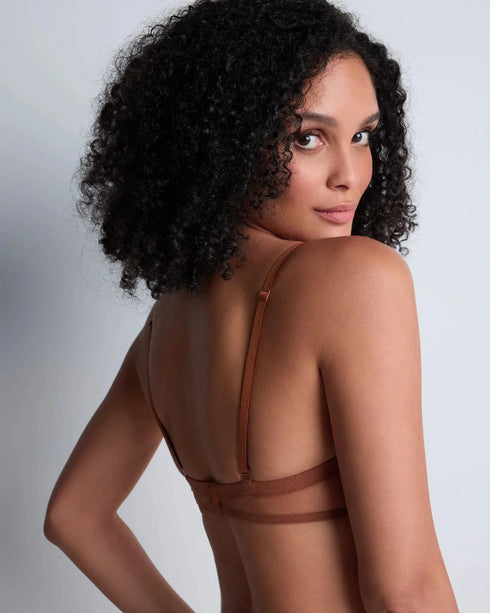 AUBADE Bandeau-Plunge BH SHEER EMOTION Honey