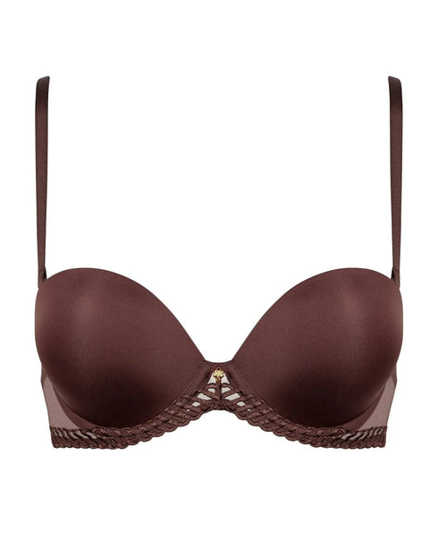 AUBADE Bandeau-Plunge BH SHEER EMOTION Sepia