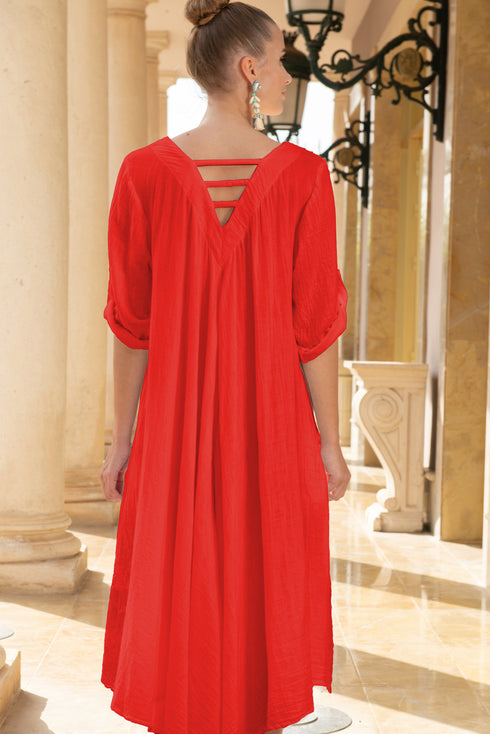 Tunikakleid Rot 5070 F FRESH COTTON