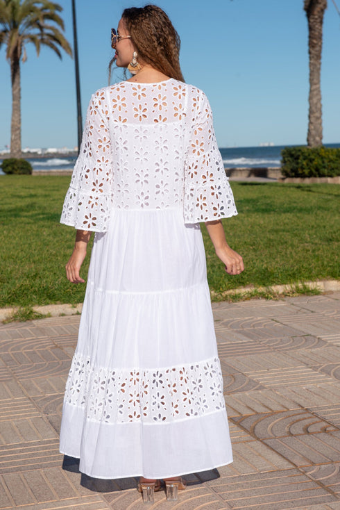 Maxikleid Weiß 5081 F FRESH COTTON