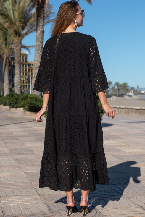 Maxikleid Schwarz 5085 F FRESH COTTON