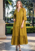 Maxikleid Senfgelb 5085 F FRESH COTTON