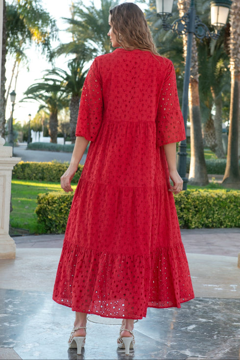 Maxikleid Rot 5085 F FRESH COTTON