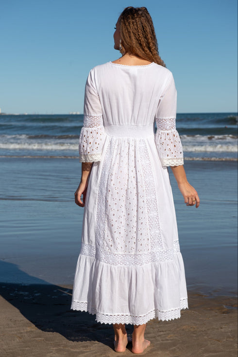 Maxikleid Weiß 5086 F FRESH COTTON