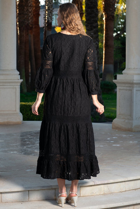 Maxikleid Schwarz 5088 F FRESH COTTON