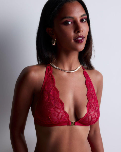 AUBADE Bralette SENSE OF ILLUSION Red Berry