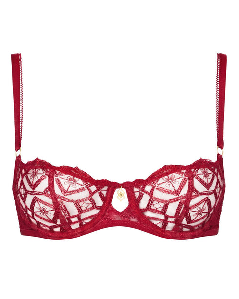 AUBADE Halbschale-BH SENSE OF ILLUSION Red Berry