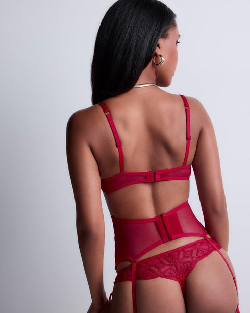 AUBADE Halbschale-BH SENSE OF ILLUSION Red Berry