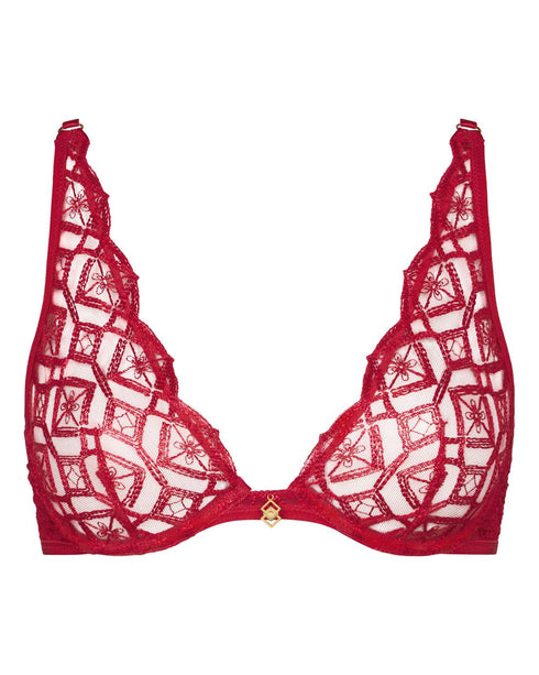 AUBADE Triangel-BH mit Bügel SENSE OF ILLUSION Red Berry