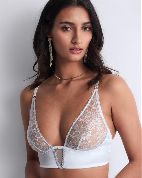AUBADE Triangel-Bralette SATIN MEMORIES Arctic Blue
