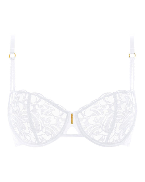 AUBADE Halbschale BH mit Bügel SATIN MEMORIES Arctic Blue