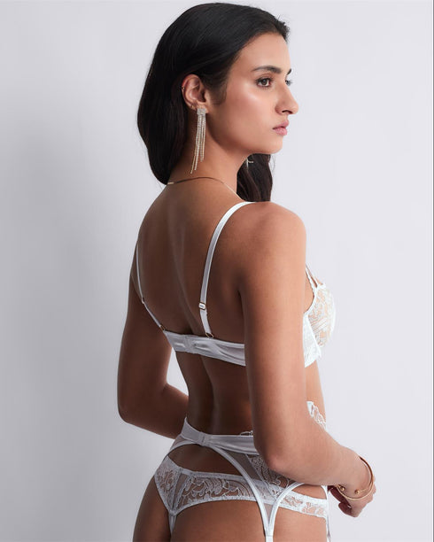 AUBADE Halbschale BH mit Bügel SATIN MEMORIES Arctic Blue