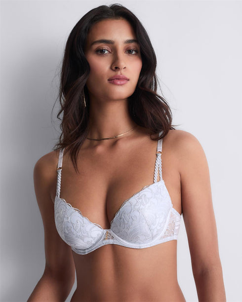 AUBADE Gemoldeter Push-Up BH SATIN MEMORIES Arctic Blue