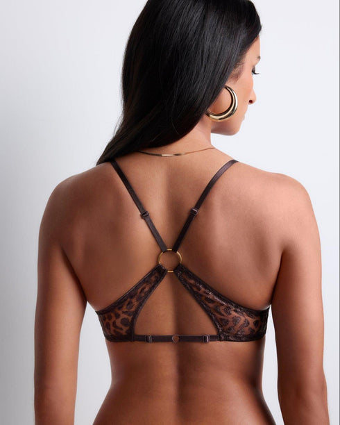 AUBADE Triangel-Bralette CRAZY IN LOVE Satin Brown