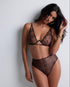 AUBADE Hochgeschnittener Slip CRAZY IN LOVE Satin Brown