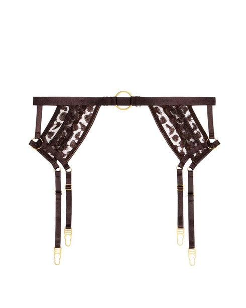 AUBADE Strumpfhalter CRAZY IN LOVE Satin Brown