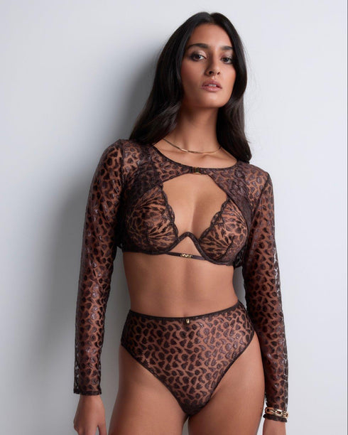 AUBADE Bolero CRAZY IN LOVE Satin Brown