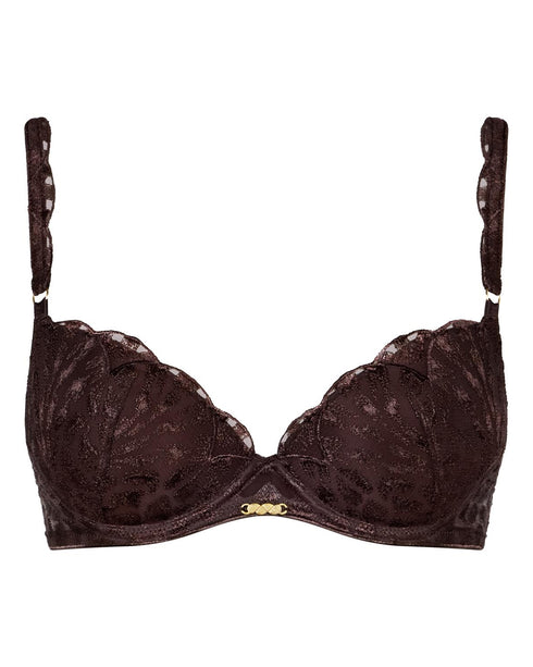 AUBADE Gemoldeter Push-Up BH CRAZY IN LOVE Satin Brown
