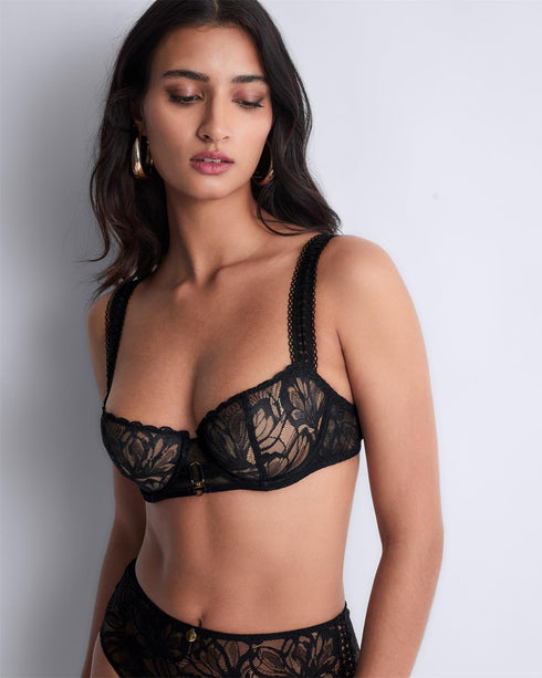 AUBADE Halbschale BH mit Bügel AFTER HOURS Black