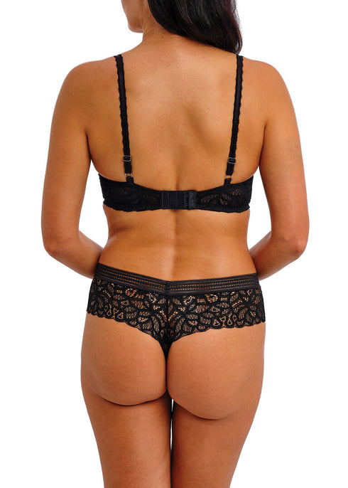 Wacoal Raffiné Black – Tanga aus floraler Stretch-Spitze