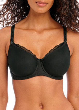 Freya Pure Black Still-BH mit vorgeformten Schalen und Bügel