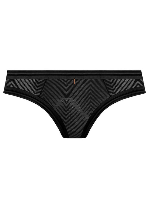 Freya Tailored Black Brazilian Briefs
