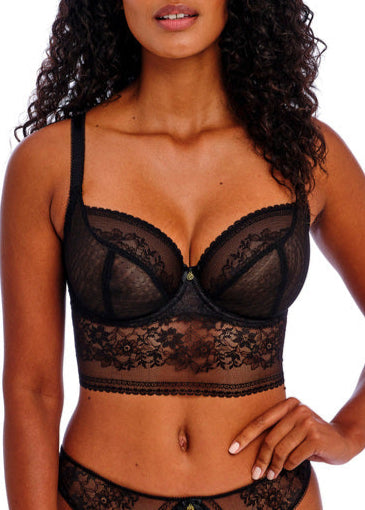 Freya Sydnie Black Longline-BH mit Bügel