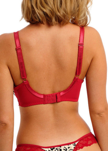 Freya Cherish Me Red Leopard Plunge-BH mit Bügel