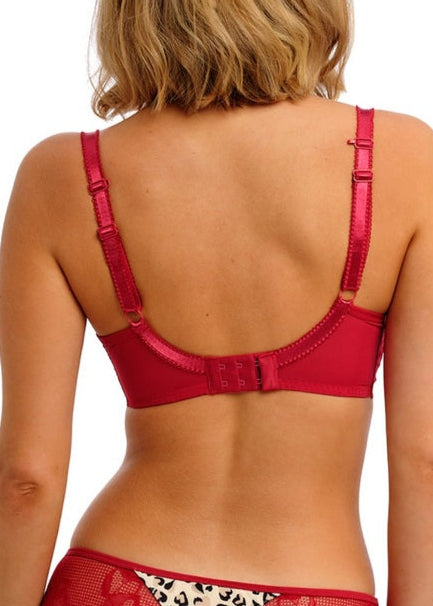 Freya Cherish Me Red Leopard Uw Moulded Plunge T-shirt Bra